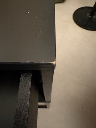 Mesita de noche negra IKEA VIKHAMMER 40x39