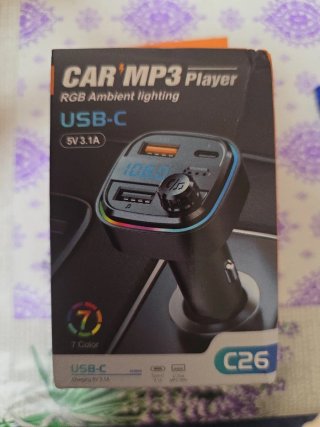 Transmisor FM Bluetooth Coche USB-C
