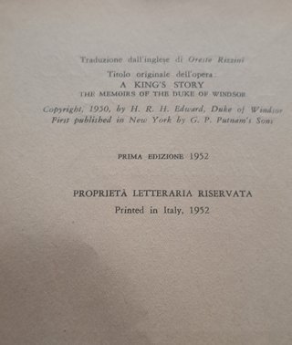 Il romanzo di un re.Le memorie del Duca di Windsor