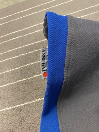 Pantalón retro marca Assegaï de esquí gris y azul