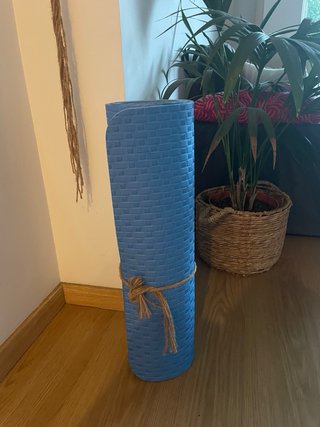 Esterilla de yoga azul