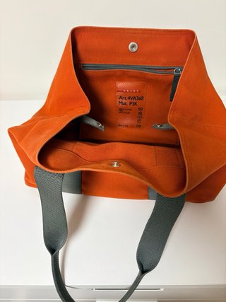 Borsa Tote Prada Arancione e Grigio