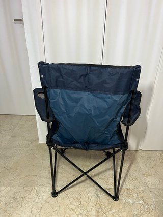 Silla de campaña plegable azul