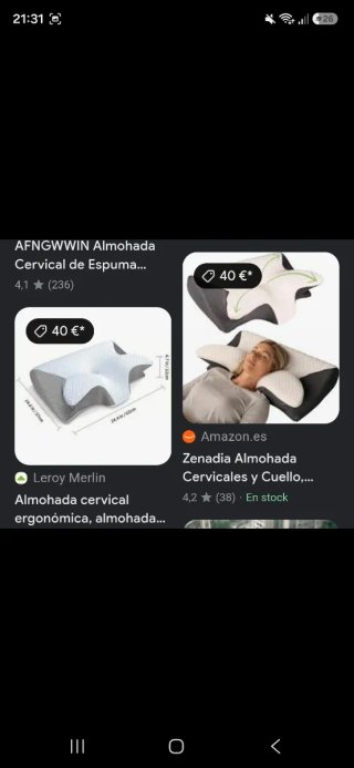 Almohada cervical gris y blanca