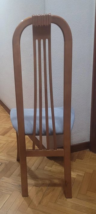 Juego 6 Sillas Comedor Madera Azul