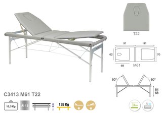 Camilla Ecopostural aluminio plegable