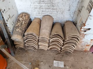 Tejas antiguas de barro