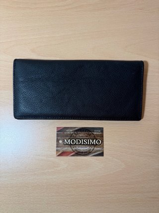 Cartera billetera larga de piel italiana unisex