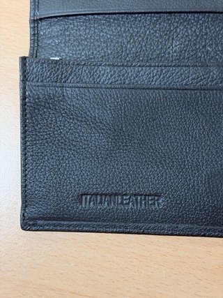 Cartera billetera larga de piel italiana unisex