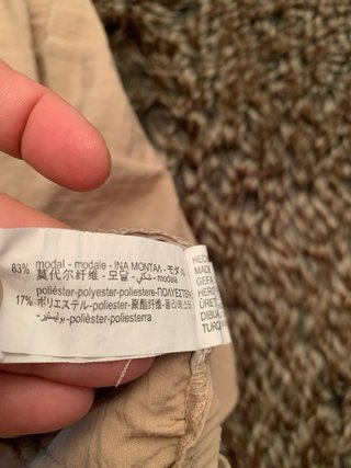 Pantalones Zara cintura elástica beige