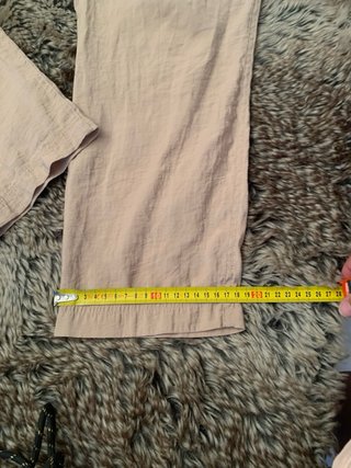 Pantalones Zara cintura elástica beige