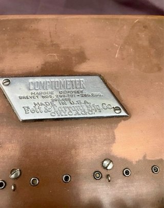 ANTIGUA CALCULADORA DE COBRE SIGLO XIX