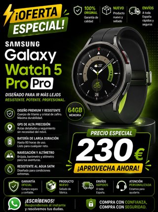 Samsung Galaxy Watch 5 Pro Negro/Gris