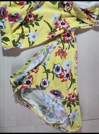 Costume da donna floreale giallo