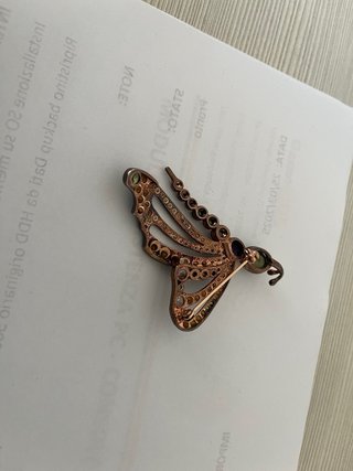 Spilla vintage argento e pietre dure
