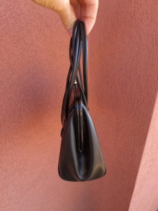 Borsetta anni '50 in pelle nera