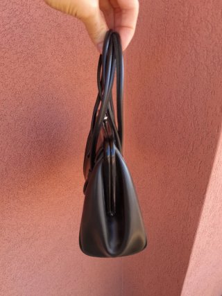 Borsetta anni '50 in pelle nera