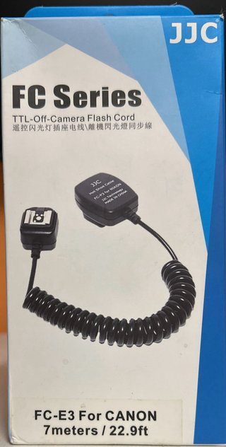 Cable TTL 3m. JJC para Flash y cámara Nikon.