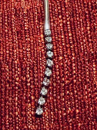 Orecchini pendenti vintage strass donna
