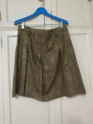 Falda tablas cuadros Massimo Dutti