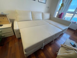 Sofá Cama Ikea Beige Piel Sintética