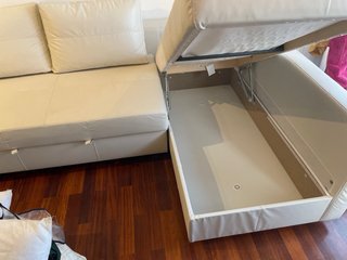 Sofá Cama Ikea Beige Piel Sintética