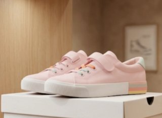 Zapatillas niña rosa velcro