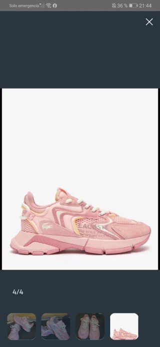 Zapatillas Lacoste rosas y blancas