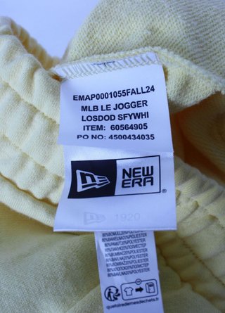 Pantaloni Tuta New Era Gialli Taglia L
