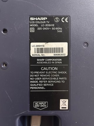 TV Sharp LC-20SH1E Plata + TDT