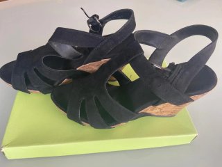 Sandalias Graceland Negras Cuña