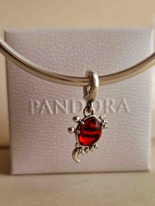 Pandora Charm Cangrejo Rojo Plata