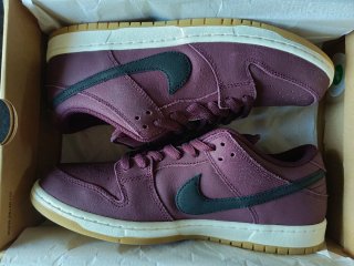 Nike SB Dunk Low Pro ISO Burgundy Crush - Talla 45