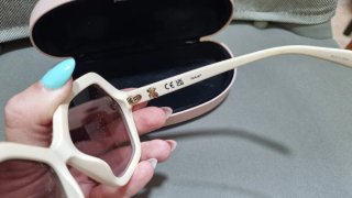 Occhiali da sole Tous beige esagonali