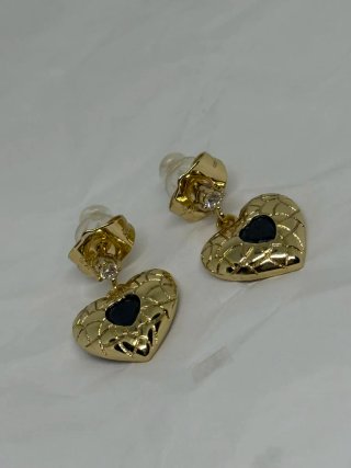 Pendientes Corazón Oro Laminado 14k