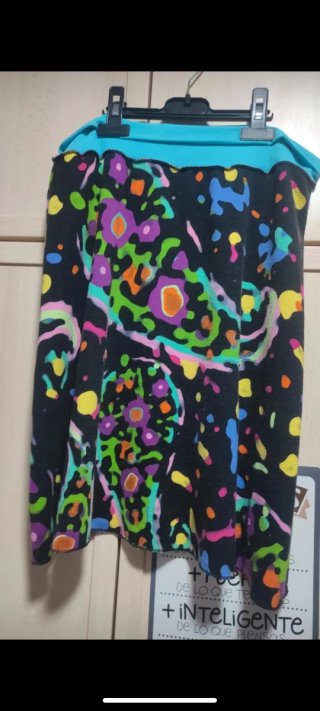Falda estampada multicolor