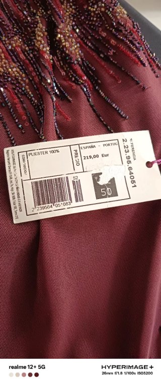 Camisa fiesta lentejuelas morada/roja