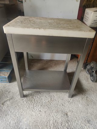 Mesa Carnicería Acero Inox. Buen Estado