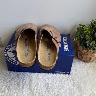 Birkenstock Boston Beige soft footbed