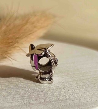 Pandora Charm Stitch Morado y Plateado