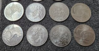 Monedas Plata Olimpiadas Múnich 1972 (4 Cecas)