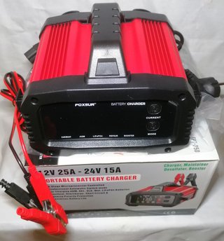 Cargador Batería Coche 12V/24V Inteligente Foxsur