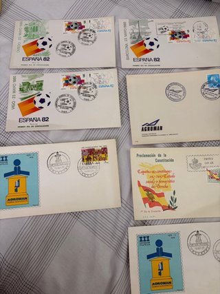 Sobres con sellos españoles