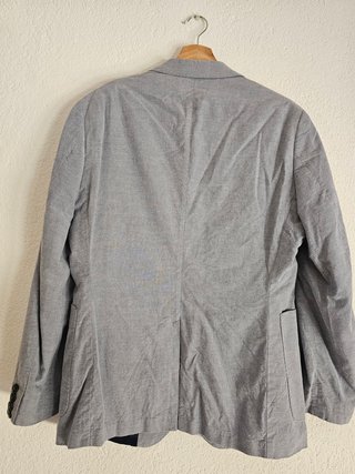 2x Americana hombre cuadros beige y gris