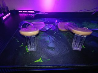 Tacones Beige y transparentes