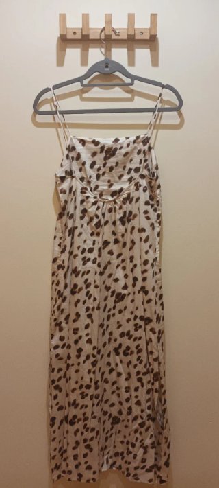 Vestido largo estampado animal print
