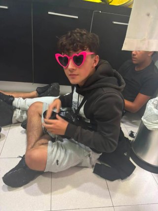 Gafas de corazón rosas