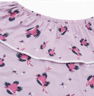 Camiseta niña rosa con volantes