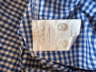 Camisa Carolina Herrera Cuadros Azul y Blanco