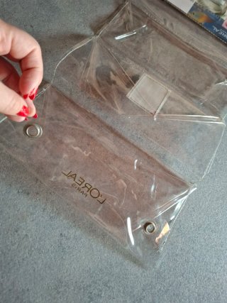 Pochette beauty trasparente L'Oreal organizer